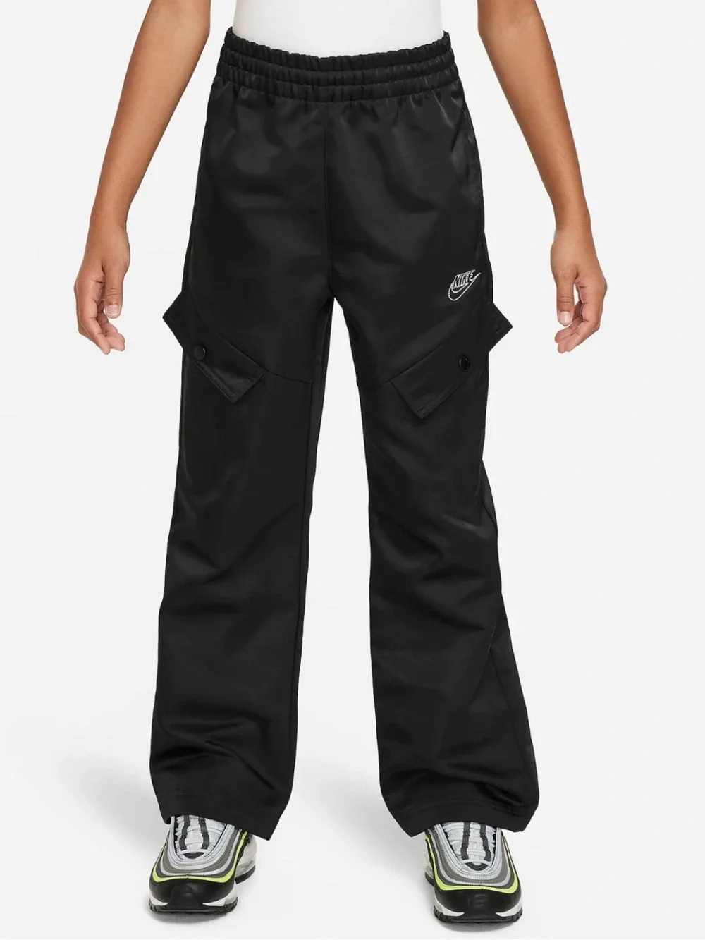 Nike Sportswear Water-repellent Big Kids Girls Pants Black